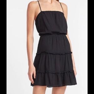 Express tiered square neck mini black dress. Great condition.